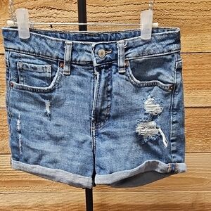 Old Navy Blue Distressed Jean Shorts